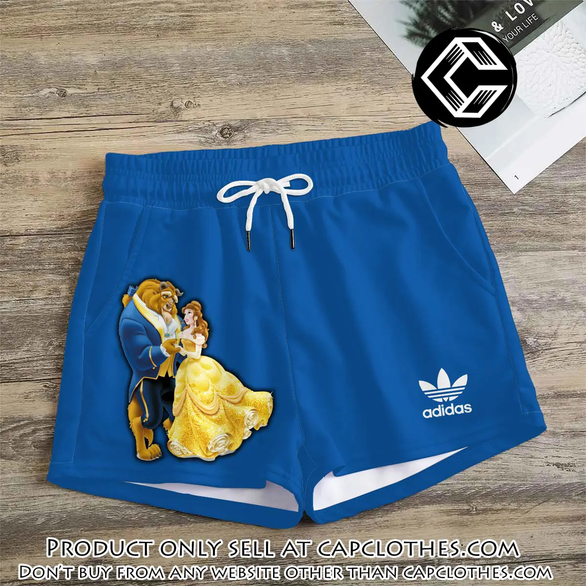 Premium beauty and the beast in adidas women shorts lady beach shorts wms1077 cc1926497